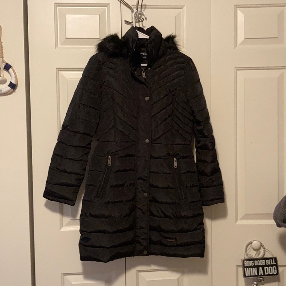 Kenneth Cole New York black long coat